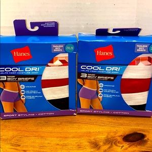 New Hanes 2XL/9 Tagless Boy Briefs 2 Packs